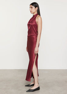 Satin Bias Skirt | Ruby