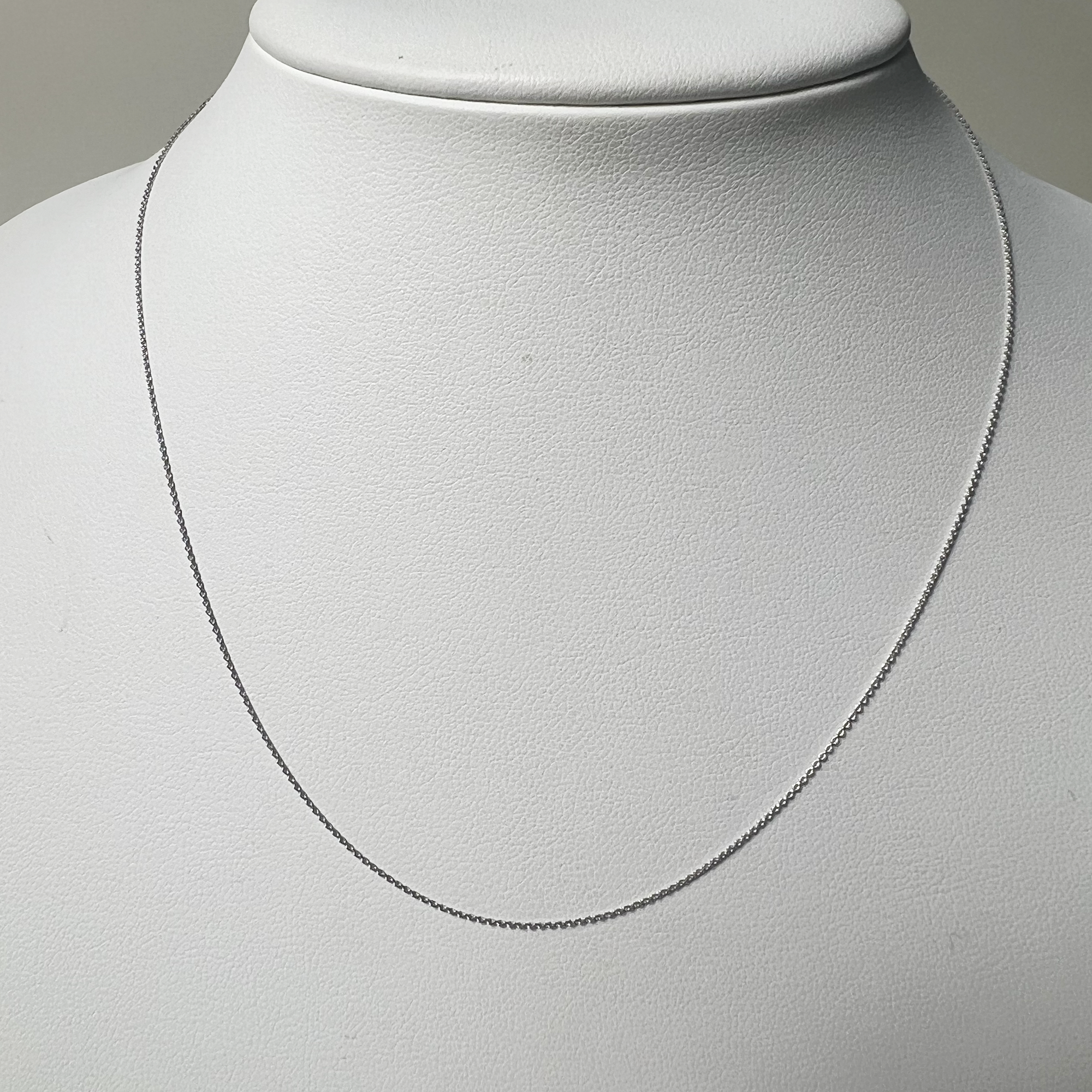 Cable Chain Choker | 14K White Gold