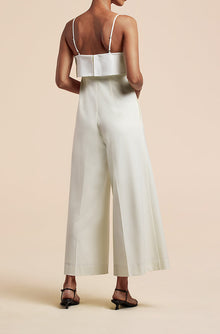 Tuxedo Wide Leg Jumpsuit | Ivory