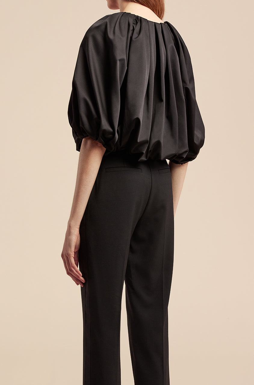 Sateen Bubble Top | Black