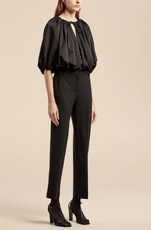 Sateen Bubble Top | Black