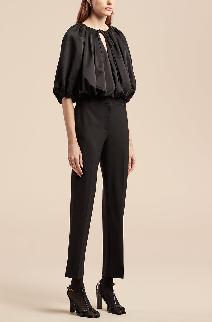 Sateen Bubble Top | Black