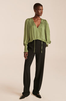 Sateen Tie Top | Matcha