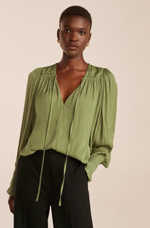 Sateen Tie Top | Matcha
