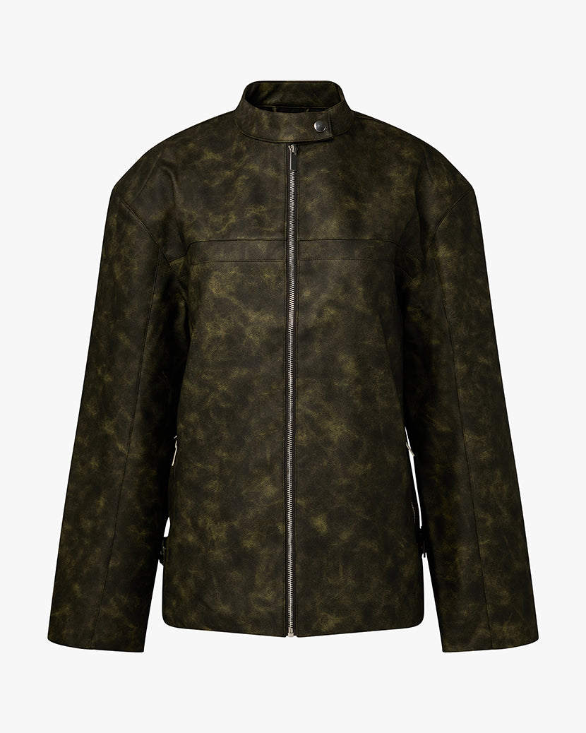 Vintage Patina Jacket | Black/Dark Green