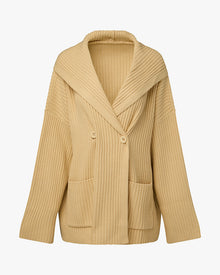 Double Breasted Cardigan | Wheat