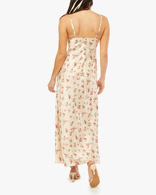 V Front Midi Dress | Antique White