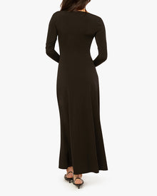 Long Sleeve Cutout Maxi Dress | Black