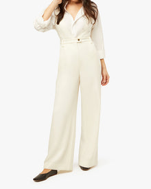 Deep V Flare Overall | Ivory