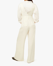 Deep V Flare Overall | Ivory