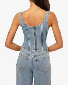 Scoop Corset | Denim Blue