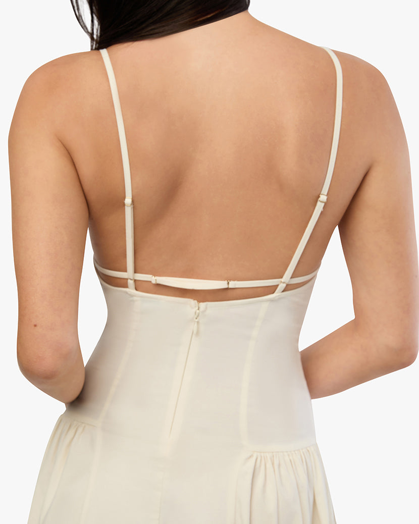 Flare Panel Midi Dress | Ivory Flare Panel Midi Dress | Ivory