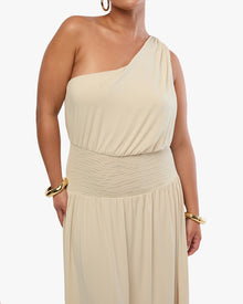 One Shoulder Maxi Dress | Wood Ash