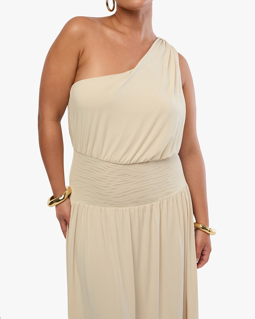 One Shoulder Maxi Dress | Wood Ash