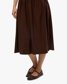 Smocked Drop Waist Midi Dress | Muted Eggplant