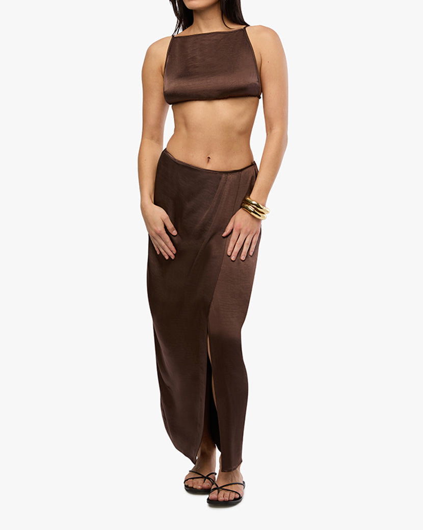 Backless Square Top | Muted Eggplant