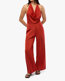 Halter Jumpsuit | Vibrant Red