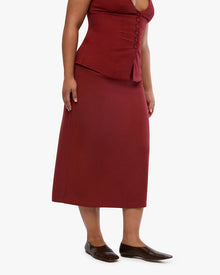 A-line Midi Skirt | Russet
