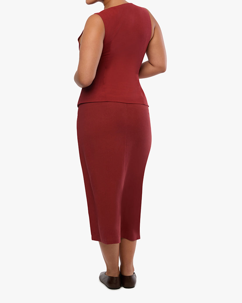 A-line Midi Skirt | Russet