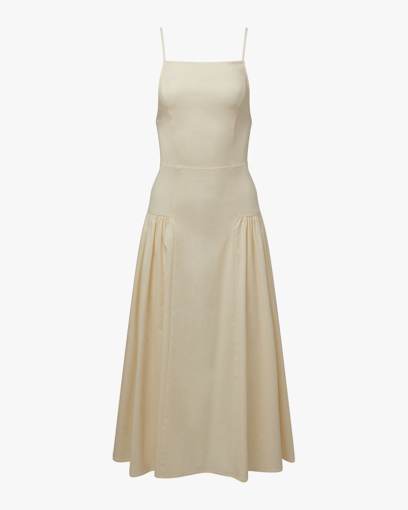 Flare Panel Midi Dress | Ivory Flare Panel Midi Dress | Ivory