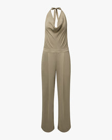 Halter Jumpsuit | Wood Ash