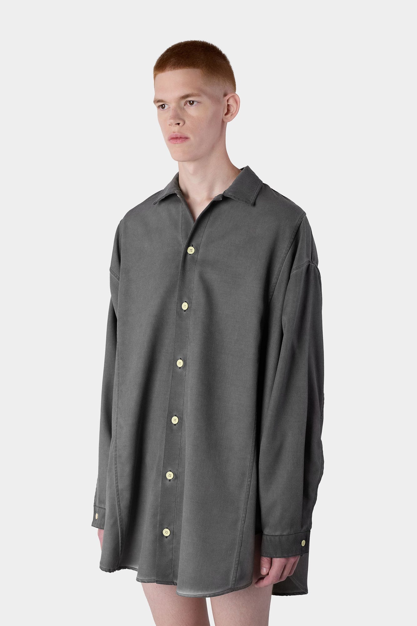 Unisex | Mega Over Shirt W Cuts | Grey