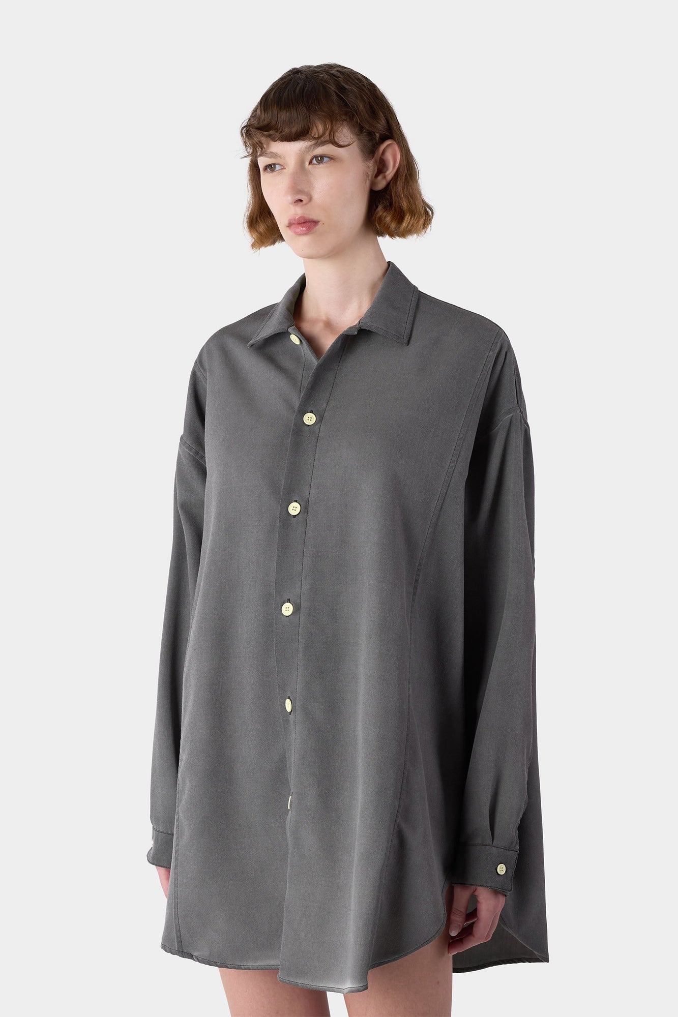 Unisex | Mega Over Shirt W Cuts | Grey