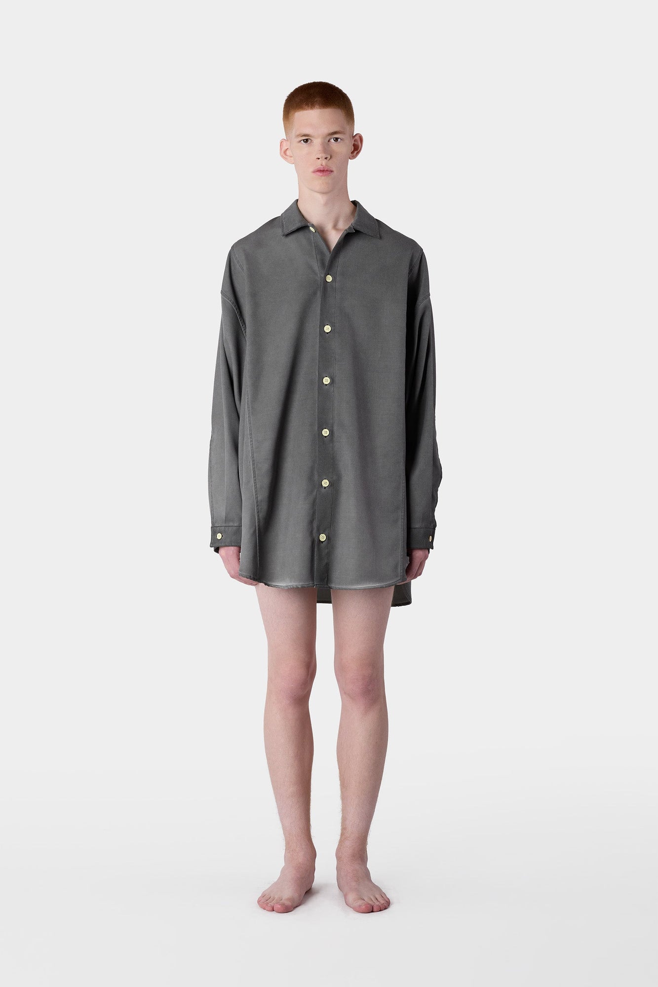 Unisex | Mega Over Shirt W Cuts | Grey
