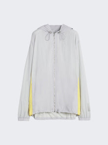 Men | Lanvin X Future | Zipped Nylon Hoodie | Eagle Grey