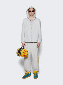 Men | Lanvin X Future | Zipped Nylon Hoodie | Eagle Grey