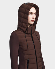 Women | MERINA Hybrid Lightweight Down Jacket | Chocolate