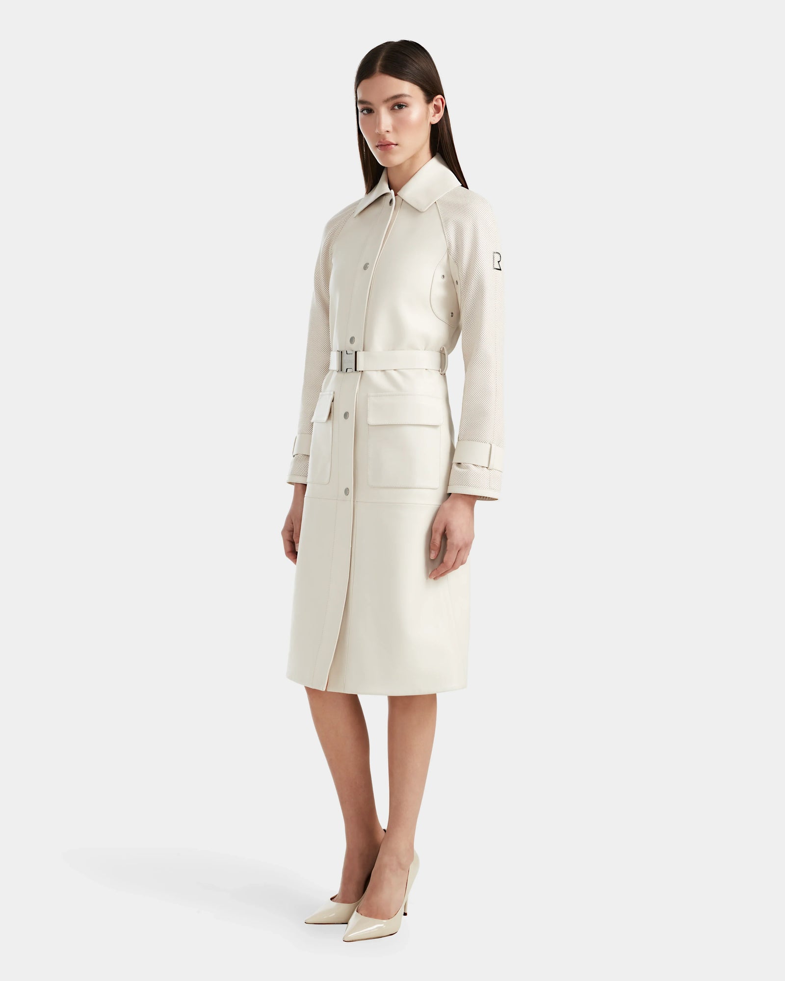 Women | Leather Trench VALENTINA 8124021 | Eggshell White