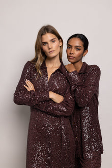 Margaret Top | Rum Raisin Sequin