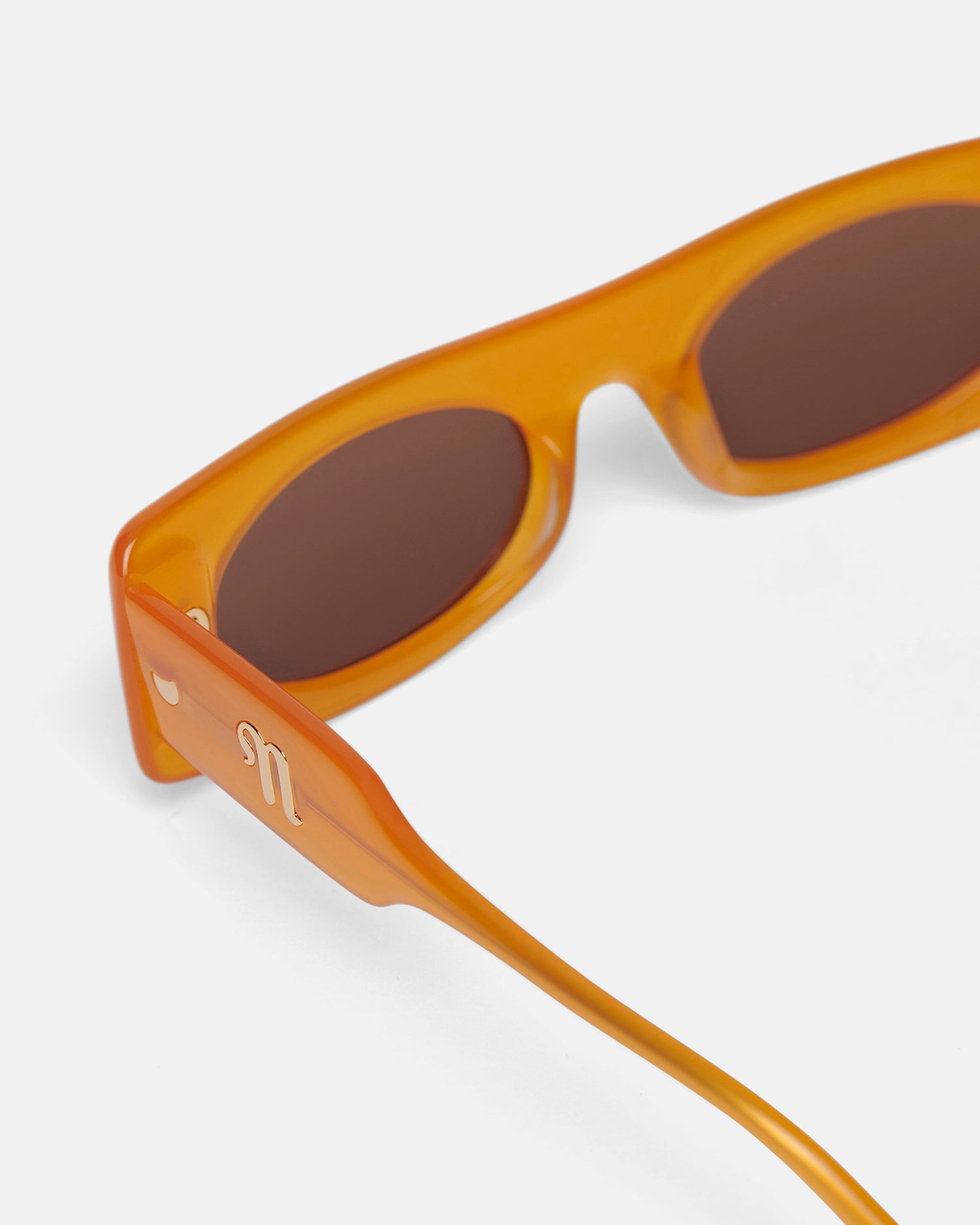 Unisex | Ruthie Bio-Plastic Visor Sunglasses | Orange Merino