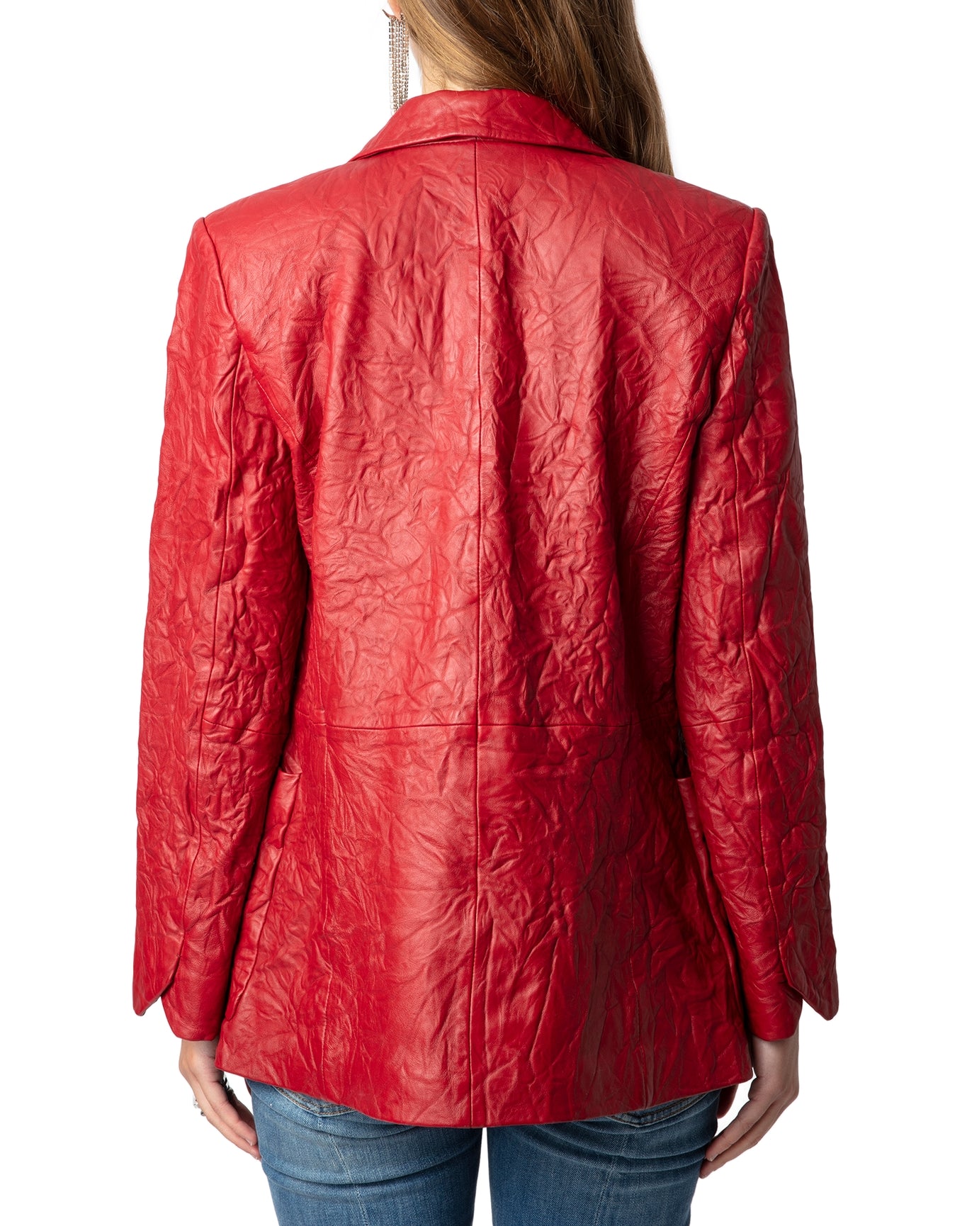 Women | Visko Cuir Froisse | Crimson