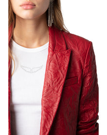 Women | Visko Cuir Froisse | Crimson