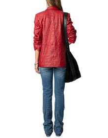 Women | Visko Cuir Froisse | Crimson