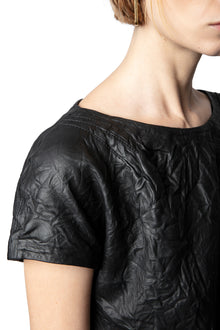 Rexa Crinkled Suede Dress | Black