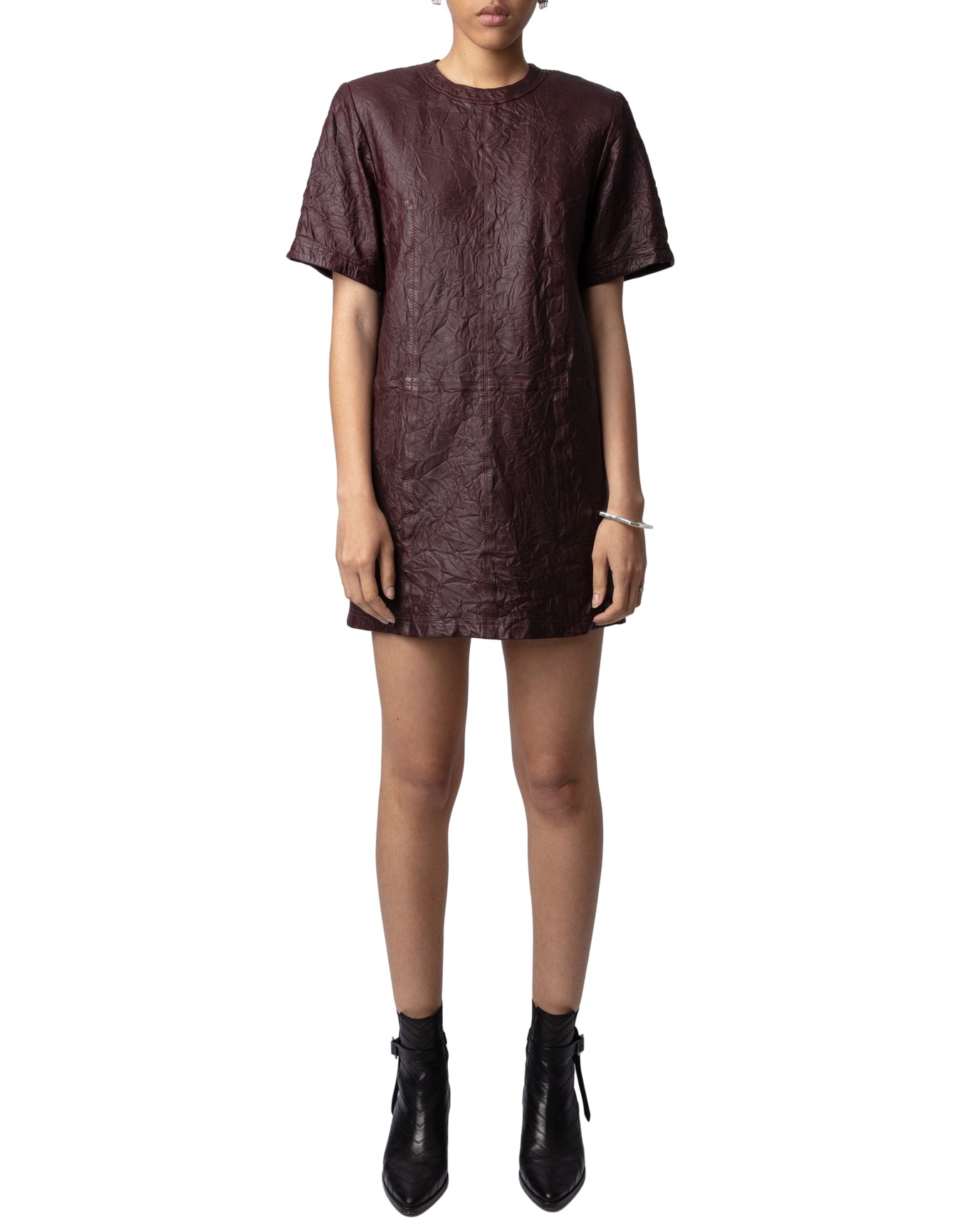 Women | Riddy Cuir Froisse | Chocolate