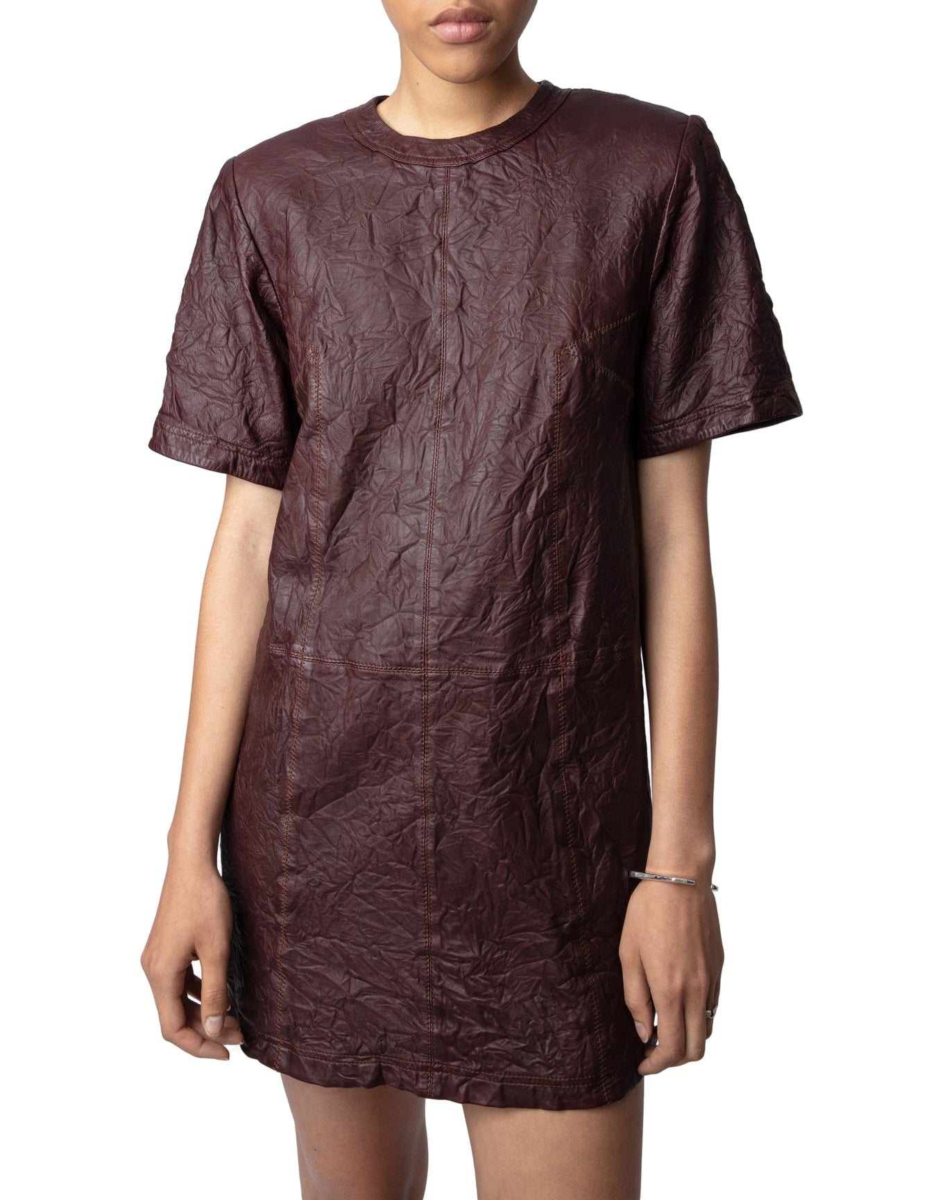 Women | Riddy Cuir Froisse | Chocolate