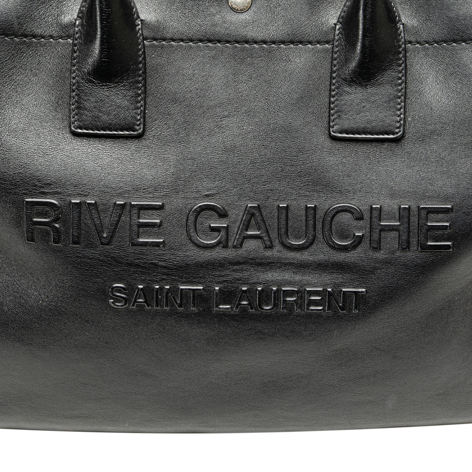 Saint Laurent | Pre-Owned Small Smooth Calfskin Rive Gauche Tote | Black