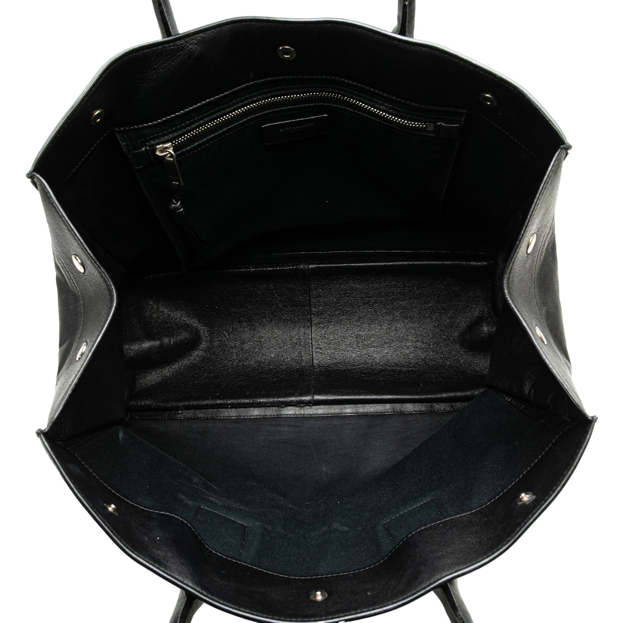 Saint Laurent | Pre-Owned Small Smooth Calfskin Rive Gauche Tote | Black