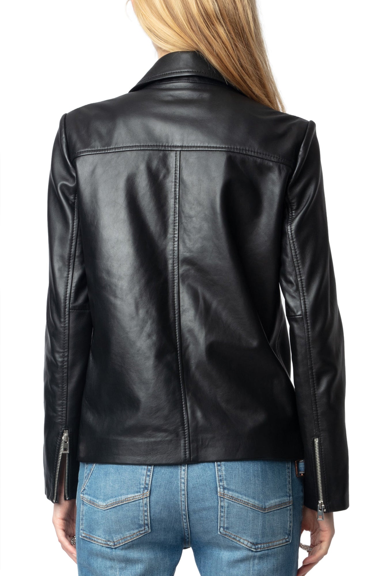 Zadig et Voltaire | Lienna Cuir Lisse Jacket | Black