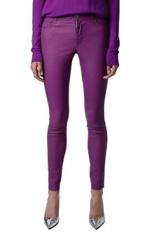 Phlame Creased Leather Pants | Goa