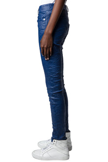 Phlame Creased Leather Pants | Ocean