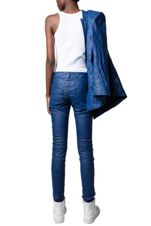 Phlame Creased Leather Pants | Ocean
