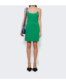 Rabanne | Women | Rhinestone Strap Knit Mini Dress | Green