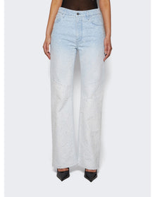Rabanne | Women | Scratched Raw Jeans | Denim Light Blue