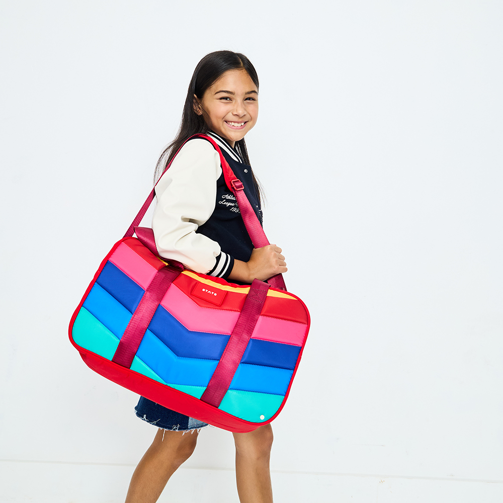 Rockaway Duffle | Rainbow Chevron Puffer
