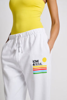 Women | Love & Sports | Rainbow Love & Soul Sweatpant | White